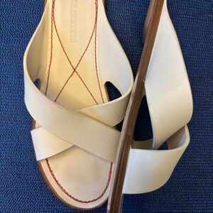 Jill Sander Bone leather slide sandals